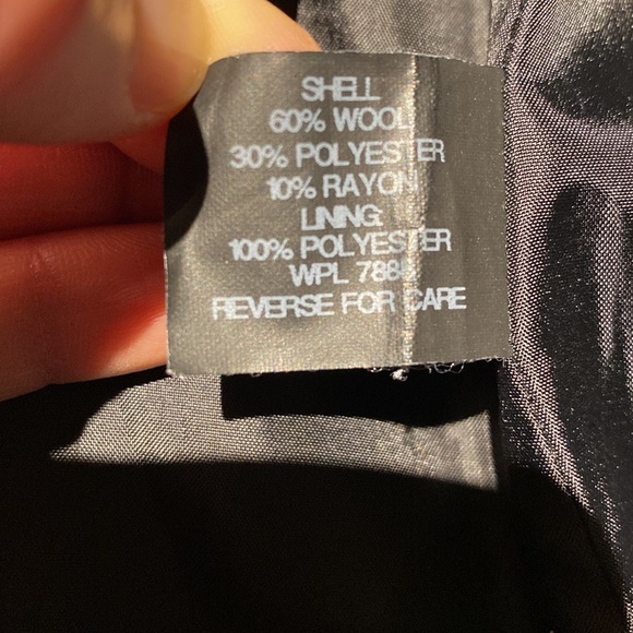 Black Michael Kors Wool Blend Coat - Picture 8 of 14